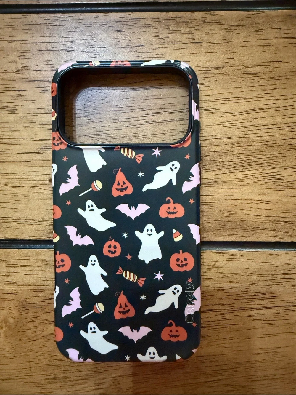 iPhone 17 pro max MagSafe Halloween Ghosts Pattern Black Phone Case